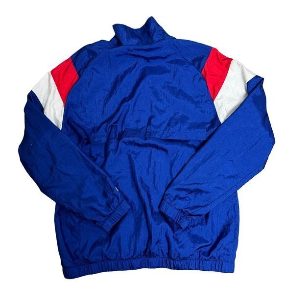 Champion Men's Size M Red White Blue Nylon Long Sleeve Vented Warm Up Jacket - Picture 9 of 9